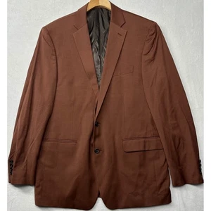 Turnbury Men's Brown Wool Blend Suit Jacket Blazer Size 44L - Picture 1 of 6