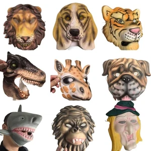 Kids Animal Masks Cartoon Party Halloween Cosplay Fun Face Cover. - Picture 1 of 24