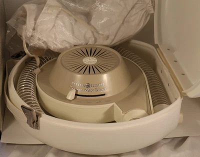 Secador de pelo portátil con capó General Electric vintage con estuche HD21 probado Foto 1 de 3