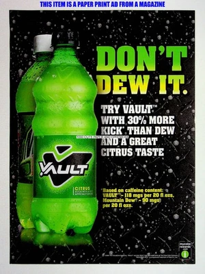 Anuncio anuncio revista impresa comercial Vault Citrus Soda 2009 Foto 1 de 2