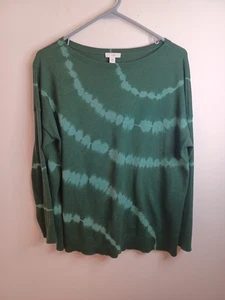J. Jill Strickpullover Rundhals Pullover Small Petite Green Batik Boho Herbst - Bild 1 von 8