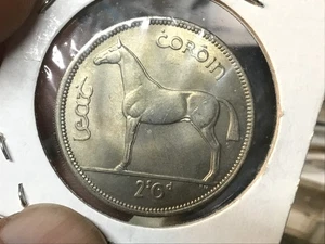 Moneda de media corona Irlanda 1959 sin circular, caballo, buena suerte, animal - Imagen 1 de 2