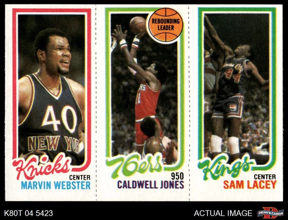 1980 Topps Marvin Webster / Caldwell Jones / Sam Lacey 172 / 175 / 129 7 - NM - Image 1 of 1