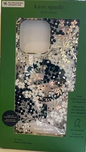 New Kate Spade Protective Case Magsafe For iPhone 15 Pro Max Floral Gold - Photo 1 sur 1