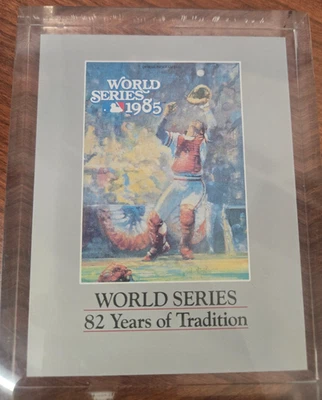 1985 Royals MLB Baseball 82 Years Of Tradition World Series Program Paperweight - Image 1 of 2