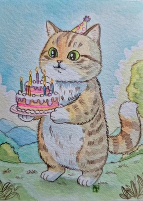 ACEO Original Art Painting  - Image 1 of 3