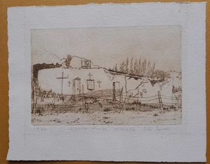 ELI LEVIN(1938) NEW MEXICO S/N ETCHING "LOWER HONDO MORADA" LOW EDITION - Picture 1 of 10