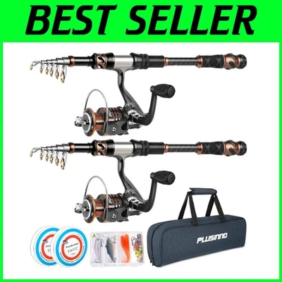 Lightweight Telescopic Carbon Fiber Fishing Combo - 8.86 ft, All Accessories - Image 1 of 4