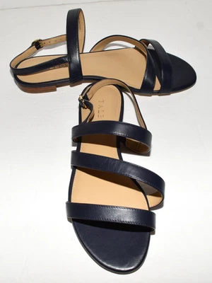 New Talbots Black Leather Open Toe Buckle Strap Strappy Sandals Size 7M NWOB - Image 1 of 4