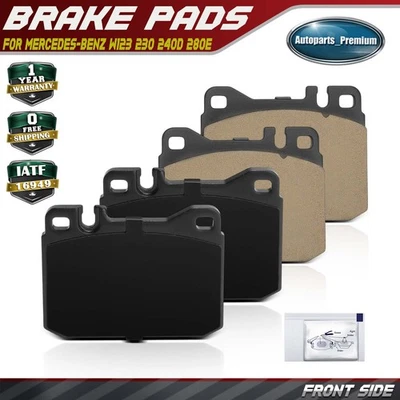 4pcs Front Ceramic Brake Pads for Mercedes-Benz W123 230 240D 280E C123 280CE - Image 1 of 4
