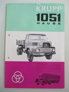 Krupp Baureihe 1051 Haube Prospekt brochure ca. 1962 - Picture 1 of 2