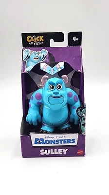 Disney Pixar Click Figs SULLEY 3" Action Move Click to Change Figura 2 Poses NOVO - Imagem 1 de 4