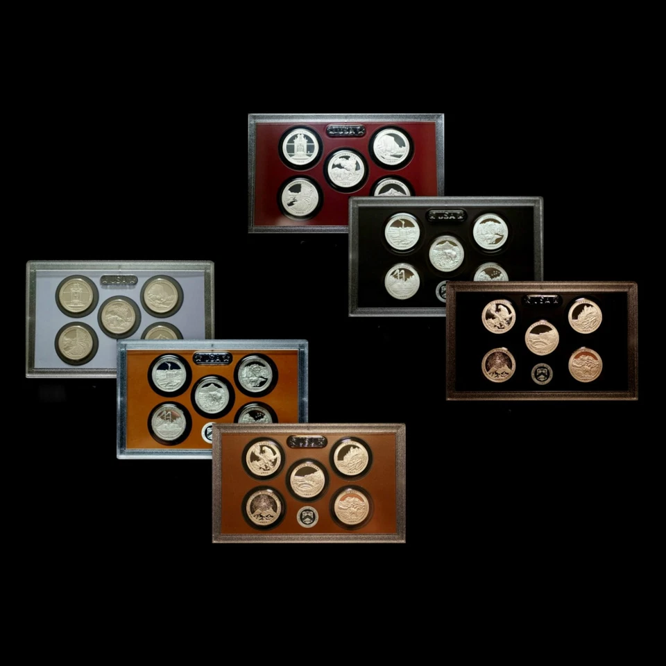 2010 2011 2012  America the Beautiful National Parks Silver & Clad Proof Sets   - Image 1 of 1