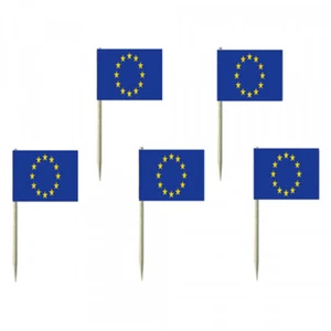 1000 Flaggen-Picker Flag-Pin Europa 7 cm Pickser Deko Käse Fahnen Fingerfood - Bild 1 von 1