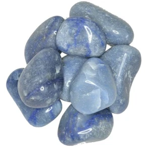Piedras caídas de cuarzo azul de 3 libras - grado 1 - ancho XL - 1,5"" a 2"" Avg. - Imagen 1 de 3