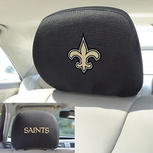 New Orleans Saints NFL Football Head Rest Covers Pair Embroidered - Picture 1 of 1
