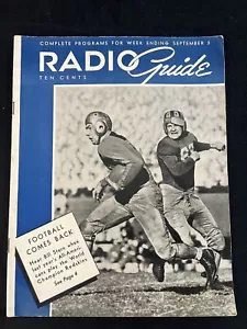 Vintage Radio Guide 1938 - FOOTBALL BILL STERN REDSKINS PACKERS COLLEGE Rare! - Picture 1 of 10