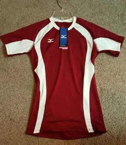Mizuno Ladies Volleyball Jersey, maroon/white, Sz. XS - Picture 1 of 2