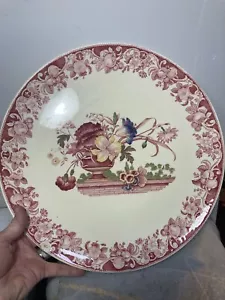 Royal Doulton Red Pomeroy Large Serving Platter Dish 15” One Chip Edge See Pics - Picture 1 of 11