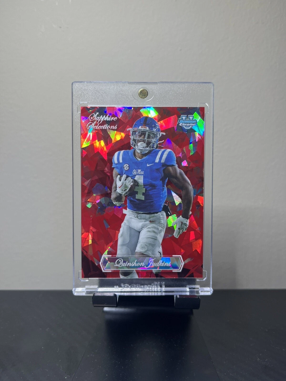 Quinshon Judkins 2023 Bowman University Chrome Sapphire Selections Red /5 OSU