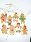 12 Piece Christmas Gingerbread People Ornaments Assorted 3" inches Plastic New!!