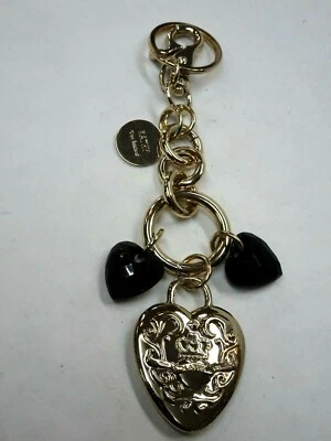 Llavero Kathy Van Zeeland Llavero Cartera Dijes con Corazones 6.5" Largo Tono Dorado Foto 1 de 3