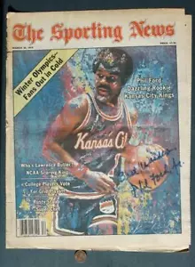 Copertina NBA Kansas City Kings Star Phil Ford firmata autografata Sporting News --- - Foto 1 di 1
