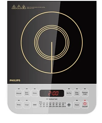 Philips Viva Collection HD4928/01 2100-Watt Induction Cooktop (Black)-Free Shipp Foto 1 de 4