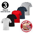 Mens 3 Pack Shirts Plain Basic T Shirt 100% Cotton Top Assorted Multi Pack Tee