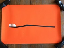 Chicago Art Print Olly Moss Minimalist poster 20/100 Dentist Toothbrush mondo