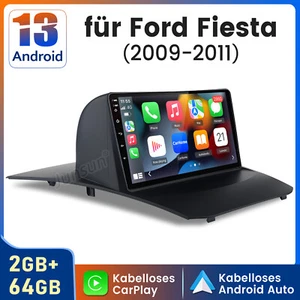 Für Ford Fiesta 2009-2014 Android 13.0 CarPlay Autoradio GPS Navi WIFI RDS DAB+ - Bild 1 von 13