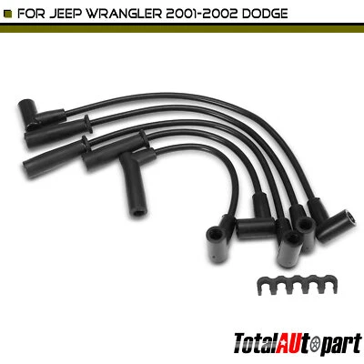 Nuevos juegos de cables de bujía de 5 piezas para Dodge Dakota 2002 Jeep Wrangler 2001-2002 2,5 L Foto 1 de 4