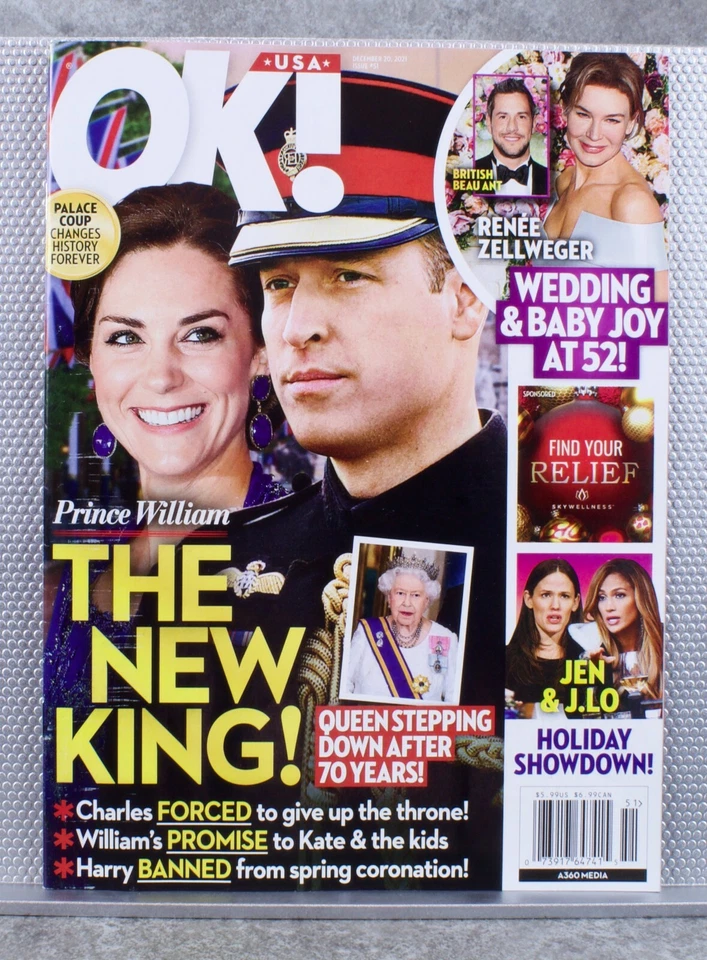 OK! Magazine Dec 20 2021 ~ Prince William The New King! ~ Renee, Wedding & Baby - Image 1 of 1