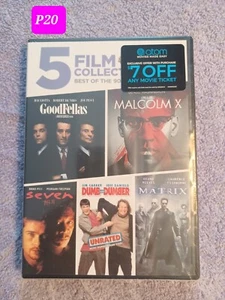 5 Film Favorites: Best of the 90s DVD Matrix, Seven, Dumb & Dumber New Sealed - Picture 1 of 2