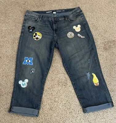 Disney Patches Custom BF Jeans 20W Dole Whip Monsters Inc Lumiere Hidden Mickey - Image 1 of 4