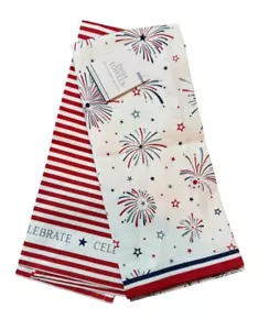 Celebrate Americana Freedom Fireworks Kitchen Towel Set, 2 Patriotic Towels - Picture 1 of 3