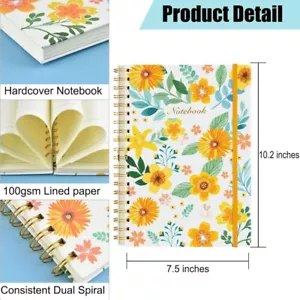 6 Pack B5 Spiral Notebook College Ruled Composition Notebooks - Picture 1 of 5