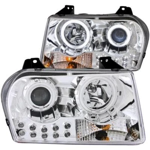 Anzo Headlight Set - Fits: 2005-2010 Chrysler 300 Projector Headlight Set w/Halo - Picture 1 of 24