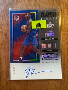 A58,224 - 2017-18 Panini Contenders Playoff Ticket #137A Jawun Evans Auto/65