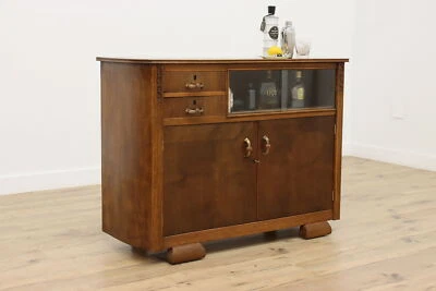 Art Deco Antique Oak Bar Cabinet Server or Console, GSG #53491 - Image 1 of 4