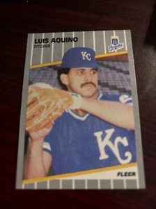 1989 Fleer #275 Luis Aquino Kansas City Royals - Picture 1 of 1