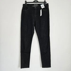 NEW Ex Marks & Spencer M&S 14-24 Black Skinny Cotton Stretch Denim Jeans - Picture 1 of 7