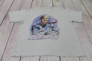 VTG Y2K Dale Jarrett NASCAR 2000 Racing Photo Graphic Grey T-Shirt Men's XL