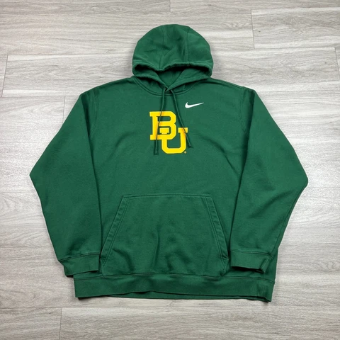 Baylor Bears Hoodie Mens 2XL Green Nike Basketball College NCAA Fleece Cover