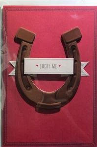 Tarjeta distintiva del día de San Valentín Lucky Me herradura marido - Imagen 1 de 2
