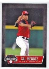 2017 Hickory Crawdads (High A-Texas Rangers) Series 2 Sal Mendez