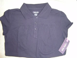 Cherokee School Uniforms: Girls Cap Sleeve, Navy Blue Top, Size: XL - Picture 1 of 1