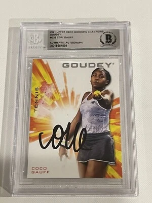 Coco Gauff Signed UD Goodwin Champions Goudey Card IP Slabbed Beckett BAS COA a - Image 1 of 2