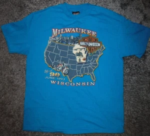 HARLEY DAVIDSON VINTAGE T-SHIRT 1993 90TH ANNIVERSARY MILWAUKEE WI SZ L - Picture 1 of 6