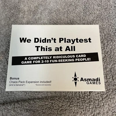 We Didn't Playtest This At All With Chaos Pack Juego de Cartas de Asmadi Games Foto 1 de 3